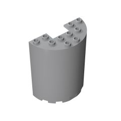 Cylinder Half 3 x 6 x 6 with 1 x 2 Cutout #87926 Light Bluish Gray