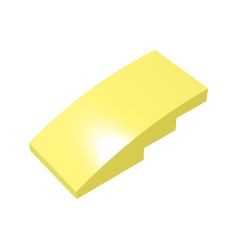 Slope Curved 4 x 2 No Studs #93606 Bright Light Yellow