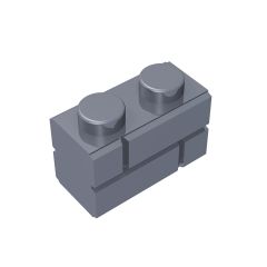 Brick Special 1 x 2 with Masonry Brick Profile #98283 Flat Silver