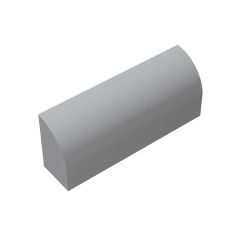 Brick Curved 1 x 4 x 1 1/3 No Studs, Curved Top with Raised Inside Support #10314 Light Bluish Gray 10 pieces