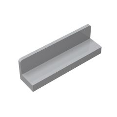 Panel 1 x 4 x 1 with Rounded Corners - Thin Wall #15207 Light Bluish Gray