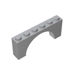 Brick Arch 1 x 6 x 2 - Thin Top without Reinforced Underside - New Version #15254 Light Bluish Gray
