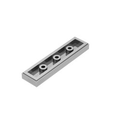 Tile 1 x 4 with Groove #2431 plated silver