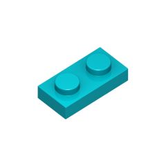 Plate 1 x 2 #3023 Dark Turquoise 10 pieces
