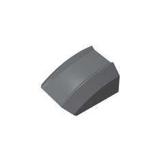 Slope Curved 2 x 2 with Lip, No Studs #30602 Dark Bluish Gray