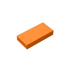 Tile 1 x 2 (Undetermined Type) #3069 Orange 10 pieces