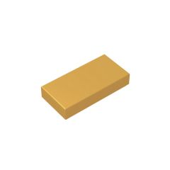 Tile 1 x 2 (Undetermined Type) #3069 Pearl Gold