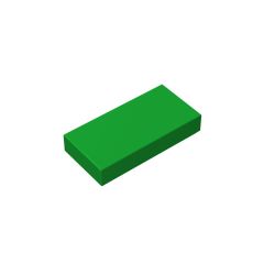 Tile 1 x 2 (Undetermined Type) #3069 Green 10 pieces