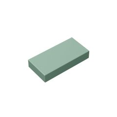 Tile 1 x 2 (Undetermined Type) #3069 Sand Green 10 pieces