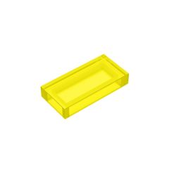 Tile 1 x 2 (Undetermined Type) #3069 Trans-Yellow