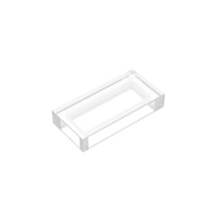 Tile 1 x 2 (Undetermined Type) #3069 Trans-Clear Gobricks