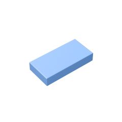 Tile 1 x 2 (Undetermined Type) #3069 Bright Light Blue