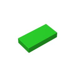 Tile 1 x 2 (Undetermined Type) #3069 Bright Green