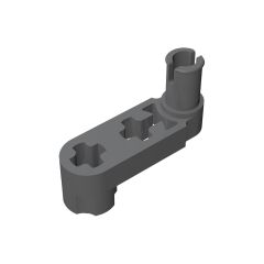 Technic, Liftarm, Modified Crank / Pin 1 x 3 - Axle Holes #33299 Dark Bluish Gray