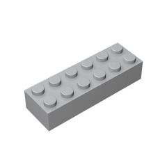 Brick 2 x 6 #44237 Light Bluish Gray 10 pieces