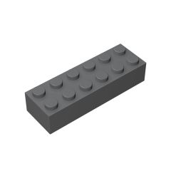 Brick 2 x 6 #44237 Dark Bluish Gray 10 pieces