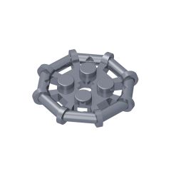 Plate Special 2 x 2 with Bar Frame Octagonal, Reinforced, Completely Round Studs #75937 Flat Silver 10 pieces
