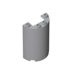 Cylinder Half 2 x 4 x 5 with 1 x 2 cutout #85941 Light Bluish Gray