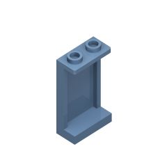 Panel 1 x 2 x 3 - Side Supports / Hollow Studs #87544 Sand Blue