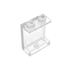 Panel 1 x 2 x 2 With Side Supports - Hollow Studs #87552 Trans-Clear