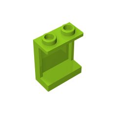 Panel 1 x 2 x 2 With Side Supports - Hollow Studs #87552 Lime