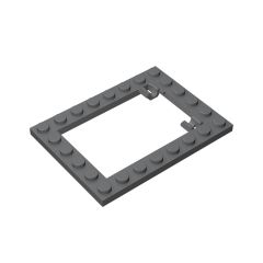 Plate Special 6 x 8 Trap Door Frame Horizontal - Long Pin Holders #92107 Dark Bluish Gray