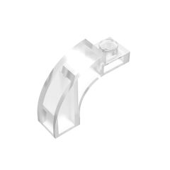 Brick Arch 1 x 3 x 2 Curved Top #92903 Trans-Clear Gobricks