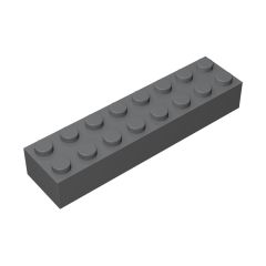 Brick 2 x 8 #93888 Dark Bluish Gray