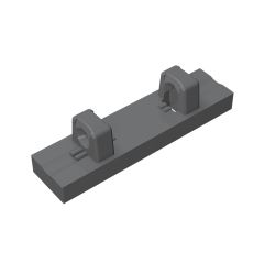 Hinge Tile 1 x 4 Locking Dual 1 Fingers on Top - 8 Locking Ridges #95120  Dark Bluish Gray Gobricks