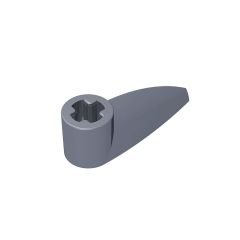 Technic Tooth 1 x 3 with Axle Hole - Rounded Underside #41669 Flat Silver