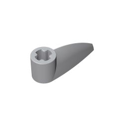 Technic Tooth 1 x 3 with Axle Hole - Rounded Underside #41669 Light Bluish Gray