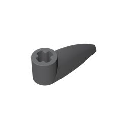 Technic Tooth 1 x 3 with Axle Hole - Rounded Underside #41669 Dark Bluish Gray