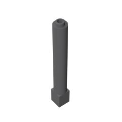 Support Technic 1 x 1 x 6 Solid Pillar #43888 Dark Bluish Gray