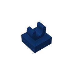 Tile Special 1 x 1 with Clip with Rounded Edges #15712 Dark Blue