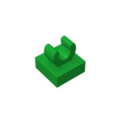 Tile Special 1 x 1 with Clip with Rounded Edges #15712 Green