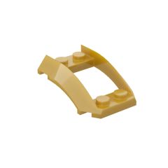 Wheel Arch, Wedge 4 x 3 Open with Cutout and Four Studs #47755 Pearl Gold