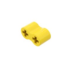 Technic Axle Connector Double Flexible - Rubber #45590 Yellow