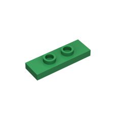 Plate Special 1 x 3 with 2 Studs with Groove and Inside Stud Holder (Jumper) #34103 Green