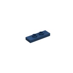 Plate Special 1 x 3 with 2 Studs with Groove and Inside Stud Holder (Jumper) #34103 Dark Blue