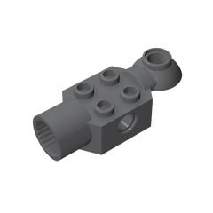 Technic Brick Special 2 x 2 with Pin Hole, Rotation Joint Ball Half [Horizontal Top], Rotation Joint Socket #47452 Dark Bluish Gray
