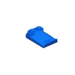 Slope, Curved 3 x 2 x 2/3 With Two Studs, Wing End #47456 Blue