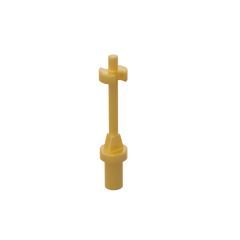 Bar 3L, with Handle, Stop Ring and Side Stops (Minifig Ski Pole) #18745 Pearl Gold