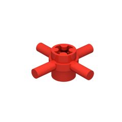 Axle Connector Hub With 4 Bars And Pin Hole #48723 Red