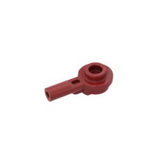 Bar 1L Plate Round 1 x 1 with Hollow Stud and Horizontal #32828 Dark Red