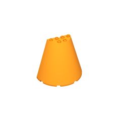 Cone, Half 8 x 4 x 6 #47543 Orange