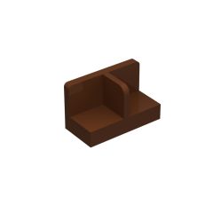 Panel 1 x 2 x 1 with Rounded Corners and Central Divider #93095 Reddish Brown 1 KG