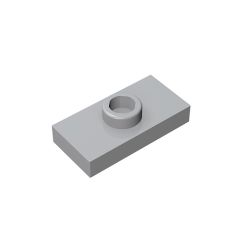 Plate Special 1 x 2 with 1 Stud with Groove and Inside Stud Holder (Jumper) #15573 Light Bluish Gray