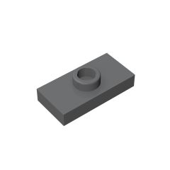 Plate Special 1 x 2 with 1 Stud with Groove and Inside Stud Holder (Jumper) #15573 Dark Bluish Gray