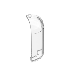 Panel 3 x 3 x 6 Corner Convex with Curved Top #12818 Trans-Clear