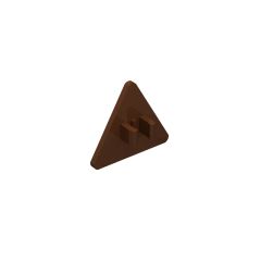Road Sign Clip-on 2.2 x 2.667 Triangular #30259 Reddish Brown